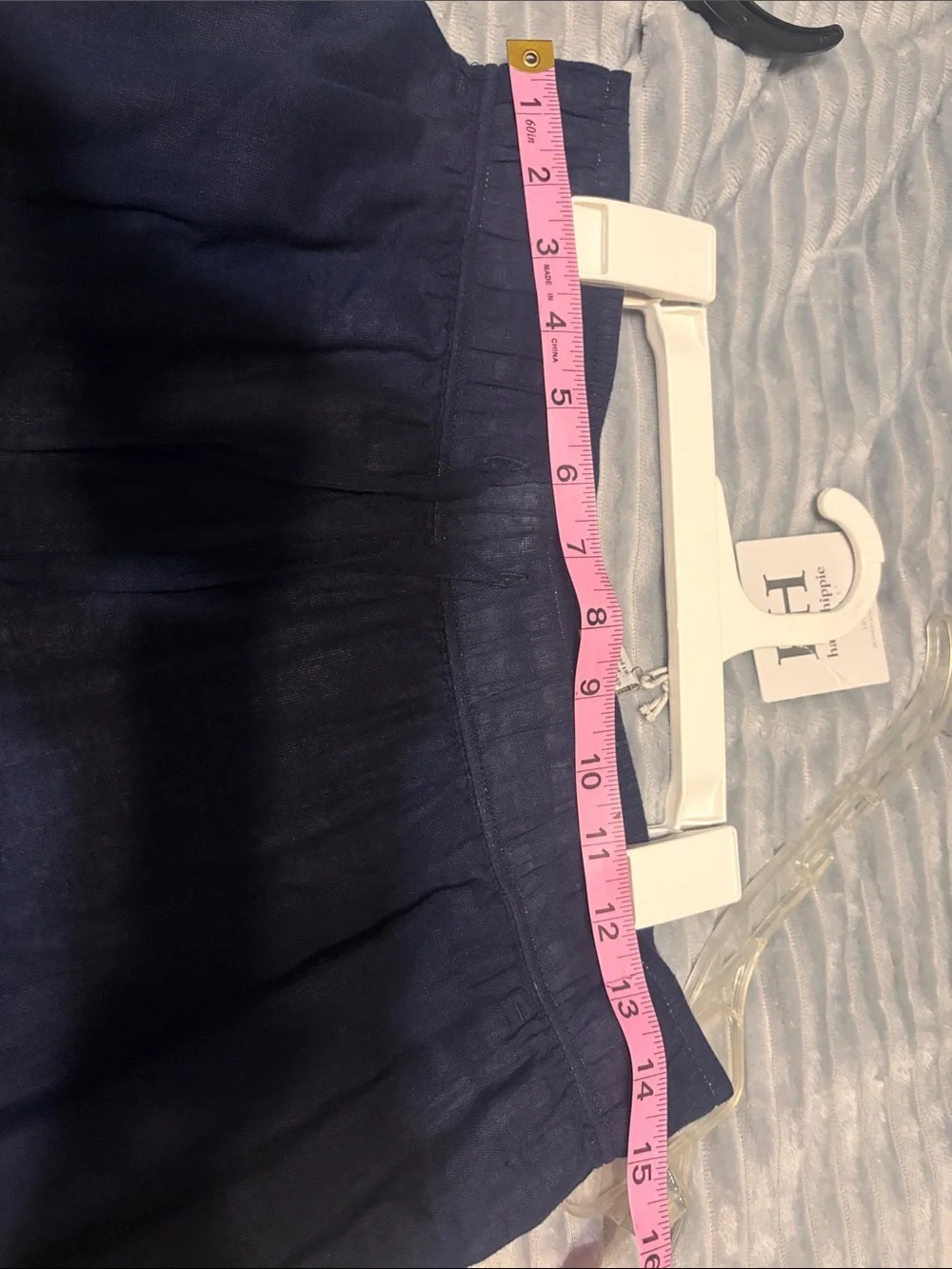 Haute Hippie Navy Wide-Leg Pants with White Side Panels